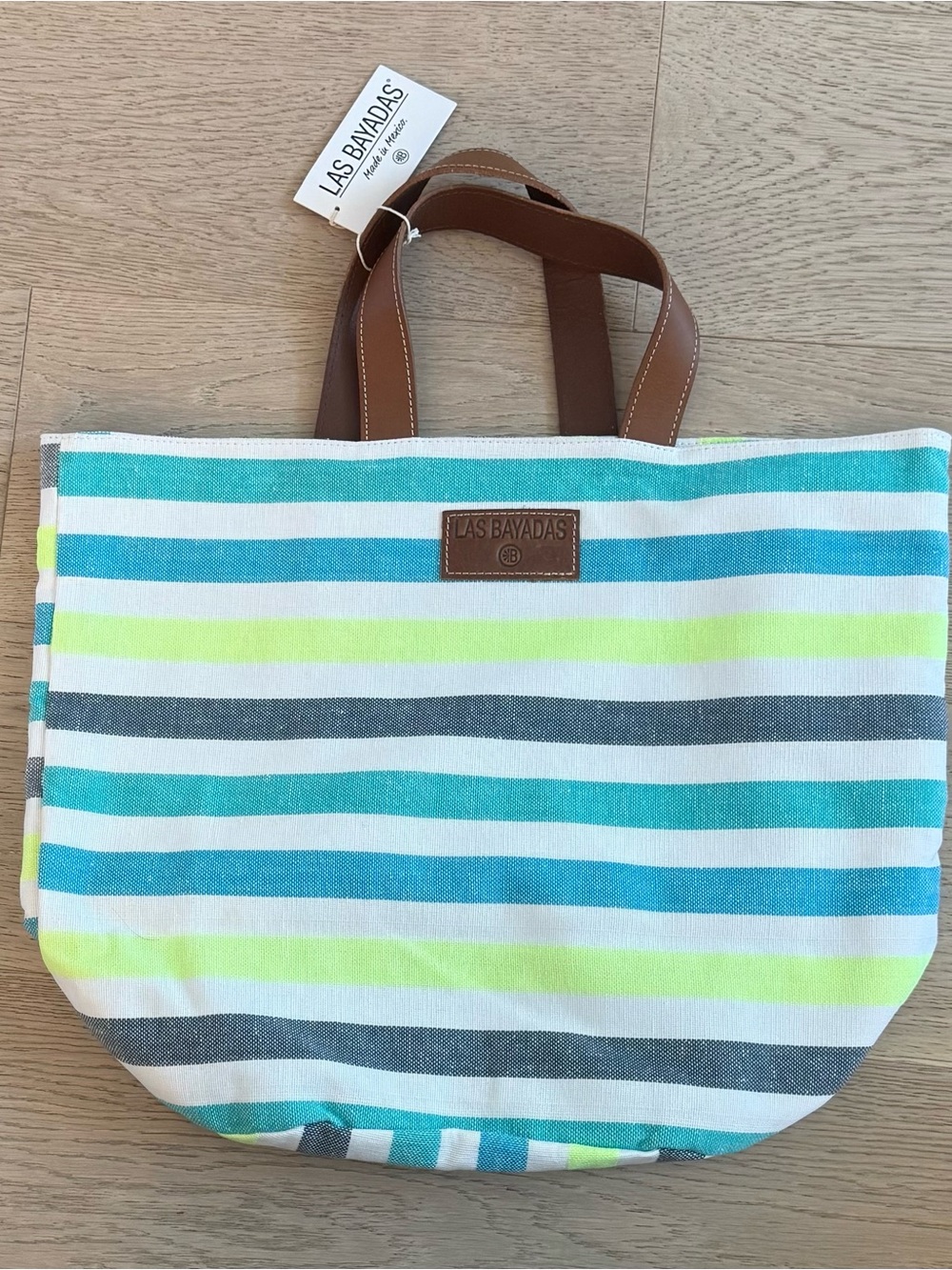 Las Bayada Striped Tote NWT